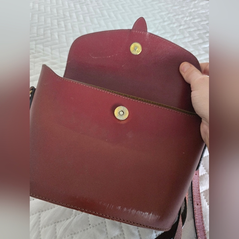 Marie Claire Vintage Crossbody Bag - maroon bordeaux leather - Picture 10 of 10